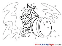 Jester free Colouring Page download