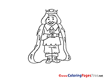 King Children download Colouring Page