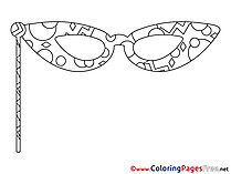 Mask for Kids printable Colouring Page