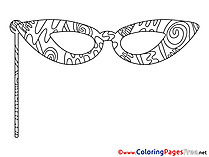 Mask printable Coloring Pages for free