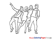 Party Coloring Pages for free