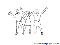 Party free Colouring Page download