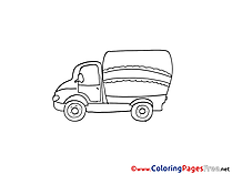 Autocar for Kids printable Colouring Page