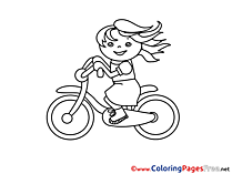 Bicycle for Children free Coloring Pages