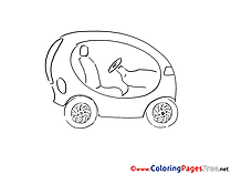 Compact Car Children download Colouring Page