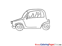 Compact Car for Children free Coloring Pages