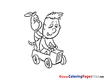 Dog Child for free Coloring Pages download