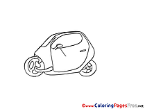 Little Car for Kids printable Colouring Page