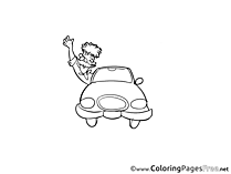 Man Car printable Coloring Sheets download