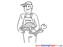 Mechanical Children Coloring Pages free