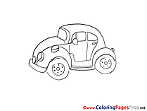 Mini Car free printable Coloring Sheets