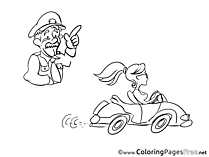 Police Children Coloring Pages free