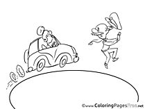 Police Kids download Coloring Pages