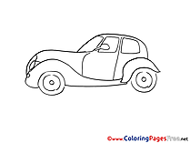 Retro-car download Colouring Sheet free