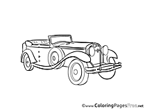 Retro-car download printable Coloring Pages