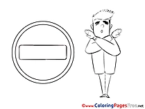 Sign Colouring Page printable free