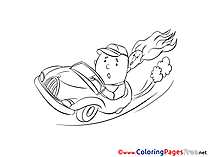 Speed for Kids printable Colouring Page