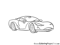 Sport Car free Colouring Page download
