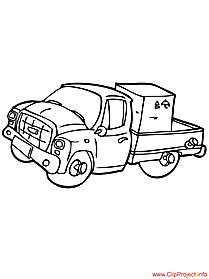 Truck colouring sheet for free