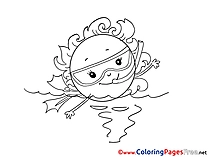 Aqualung Coloring Pages for free
