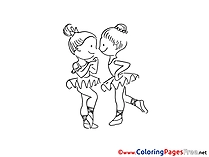 Ballet download Colouring Sheet free