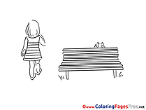 Bench printable Coloring Pages for free