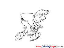 Bicycle for Children free Coloring Pages