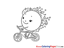 Bicycle printable Coloring Sheets download