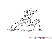 Boat download Colouring Sheet free
