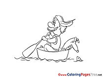 Boat download Colouring Sheet free
