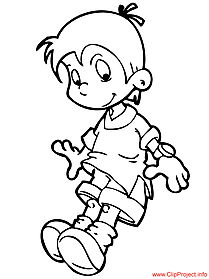 Boy coloring page free