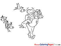 Bride Colouring Page printable free