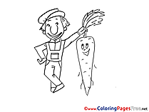 Carrot free Colouring Page download