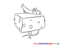 Cheese Kids free Coloring Page