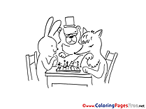 Chess Coloring Pages for free