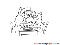 Chess Coloring Pages for free