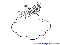 Cloud for Kids printable Colouring Page