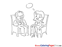 Dialog Children Coloring Pages free