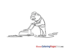 Gardener for Kids printable Colouring Page