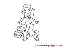 Girl Colouring Sheet download free