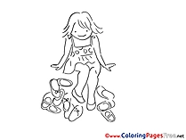Girl Colouring Sheet download free