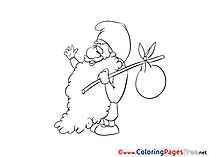 Gnome for Children free Coloring Pages