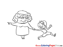 Grandmother Coloring Pages for free