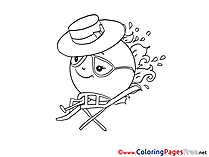 Hat for Kids printable Colouring Page