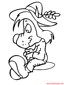 Hedgehog cartoon coloring page