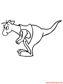 Kangaroo coloring sheet