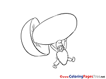 Mushroom Children Coloring Pages free