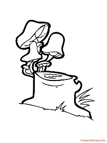 Mushrooms printable coloring page