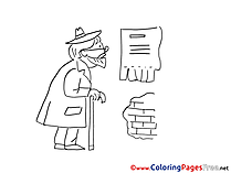 Old Man Coloring Sheets download free