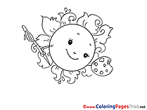 Palette Colouring Page printable free